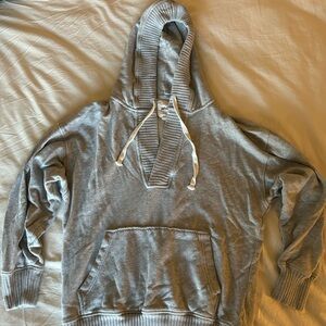 Aerie Light Gray Oversized Hoodie